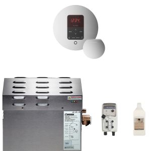 Mr Steam MS 400EC1 - 9kW Steam Bath Generator with AromaSteam System Eucalyptus Oil iTPlus Round Control in Polished Chrome