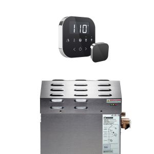 Mr Steam MS 225EC1 - 7.5kW Steam Bath Generator with  AromaSteam System Eucalyptus Oil iTPlus Square Control in Polished Chrome