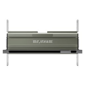 104480BL - Mr Steam Linear 16 in. W. Steamhead with AromaTherapy Reservoir in Brilliant Black