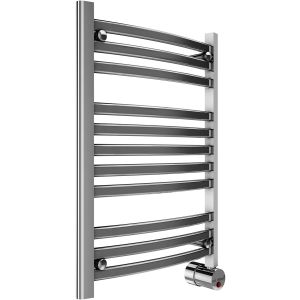 W228 11-Bar Wall Mounted Electric Towel Warmer with Digital Timer in Polished Chrome