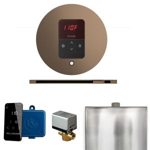 BBRLNB - Mr Steam Basic Butler Steam Shower Pkg w/Round iTempo Control and Linear Steamhead in Nouveau Brnze