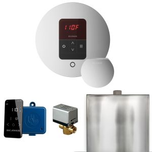 BBRPC - Mr Steam Basic Butler Steam Shower Ctrl Pkg w/Round iTempo Control and Steamhead in Polished Chrome