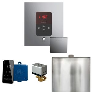 BBSBL - Mr Steam Basic Butler Steam Shower Ctrl Pkg w/Square iTempo Control and Steamhead in Brilliant Black