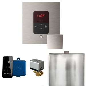 BBSBN - Mr Steam Basic Butler Steam Shower Ctrl Pkg w/Square iTempo Control and Steamhead in Brushed Nickel