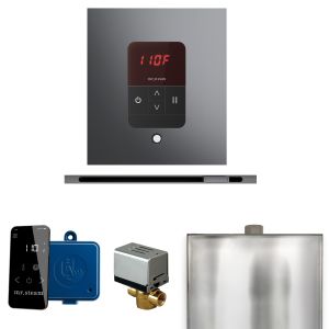 BBSLBL - Mr Steam Basic Butler Steam Shower w/Square iTempo Control and Linear Steamhead in Brilliant Black