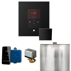 BBSMB - Mr Steam Basic Butler Steam Shower Pkg w/Square iTempo Control and Linear Steamhead in Matte Black