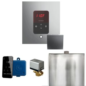 BBSST - Mr Steam Basic Butler Steam Shower Pkg w/Square iTempo Control and Linear Steamhead in Satin Steel
