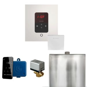 BBSWH - Mr Steam Basic Butler Steam Shower Ctrl Pkg w/Square iTempo Control and Linear Steamhead in White