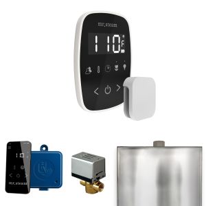 BFBKWH - Mr Steam ButlerFlex Steam Shower Ctrl Pkg w/TempoFlex Control and Steamhead in Black White