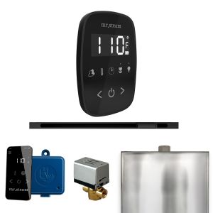 BFLBKMB - Mr Steam ButlerFlex Steam Shower Pkg w/TempoFlex Control and Linear Steamhead in Black Matte Black