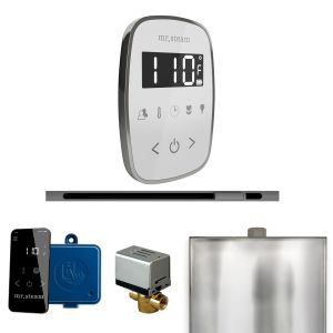 BFLWHBL - Mr Steam ButlerFlex Steam Shower w/TempoFlex Control and Linear Steamhead in White Brilliant Black