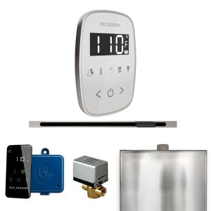 BFLWHBN - Mr Steam ButlerFlex Steam Shower w/TempoFlex Control and Linear Steamhead in White Brushed Nickel