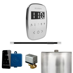BFLWHPC - Mr Steam ButlerFlex Steam Shower w/TempoFlex Control and Linear Steamhead in White Polished Chrome
