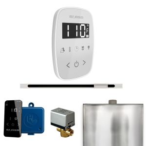 BFLWHWH - Mr Steam ButlerFlex Steam Shower Ctrl Pkg w/TempoFlex Control and Linear Steamhead in White