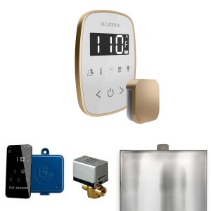 BFWHBB - Mr Steam ButlerFlex Steam Shower Ctrl Pkg w/TempoFlex Control and Steamhead in White Brushed Bronze