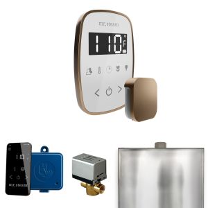 BFWHNB - Mr Steam ButlerFlex Steam Shower Ctrl Pkg w/TempoFlex Control and Steamhead in White Nouveau Bronze
