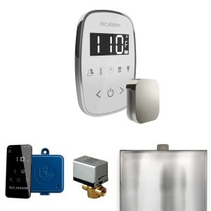 BFWHPC - Mr Steam ButlerFlex Steam Shower Ctrl Pkg w/TempoFlex Control and Steamhead in White Polished Chrome