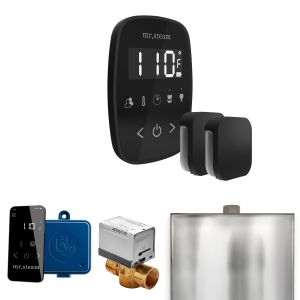 BFXBKMB - Mr Steam ButlerFlex Max Steam Shower Pkg w/TempoFlex Control and Steamhead in Black Matte Black