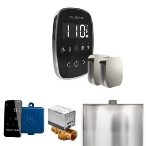 BFXBKPC - Mr Steam ButlerFlex Max Steam Shower Pkg w/TempoFlex Control and Steamhead in Black Polished Chrome