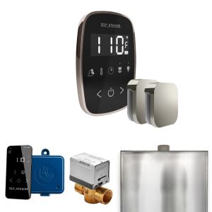 BFXBKPN - Mr Steam ButlerFlex Max Steam Shower Pkg w/TempoFlex Control and Steamhead in Black Polished Nickel
