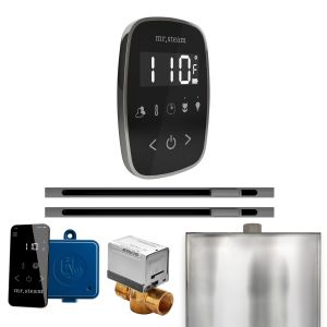 BFXLBKBL - Mr Steam ButlerFlex Max Steam Shower w/TempoFlex Control and Linear Steamhead in Blk Brilliant Black