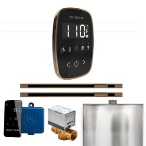 BFXLBKNB - Mr Steam ButlerFlex Max Steam Shower w/TempoFlex Control and Linear Steamhead in Blk Nouveau Bronze