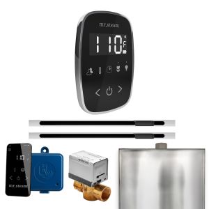BFXLBKPC - Mr Steam ButlerFlex Max Steam Shower w/TempoFlex Control and Linear Steamhead in Blk Polished Chrome