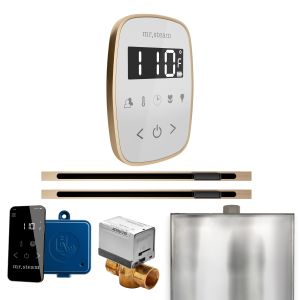 BFXLWHBB - Mr Steam ButlerFlex Max Steam Shower w/TempoFlex Control and Linear Steamhead in Wht Brushed Bronze