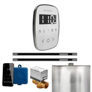 BFXLWHBL - Mr Steam ButlerFlex Max Steam Shower w/TempoFlex Control and Linear Steamhead in Wht Brilliant Black