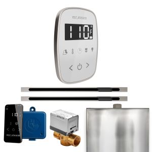 BFXLWHBN - Mr Steam ButlerFlex Max Steam Shower w/TempoFlex Control and Linear Steamhead in Wht Brushed Nickel