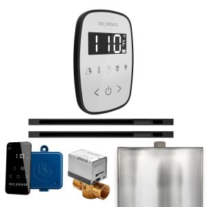 BFXLWHMB - Mr Steam ButlerFlex Max Steam Shower w/TempoFlex Control and Linear Steamhead in White Matte Black