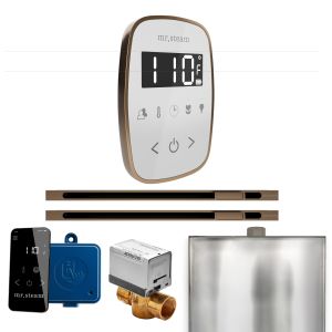 BFXLWHNB - Mr Steam ButlerFlex Max Steam Shower w/TempoFlex Control and Linear Steamhead in Wht Nouveau Bronze