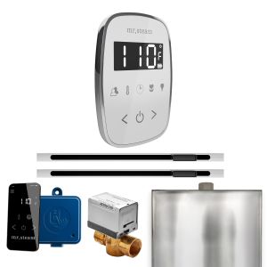 BFXLWHPC - Mr Steam ButlerFlex Max Steam Shower w/TempoFlex Control and Linear Steamhead in Wht Polished Chrome