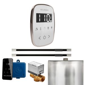 BFXLWHPN - Mr Steam ButlerFlex Max Steam Shower w/TempoFlex Control and Linear Steamhead in Wht Polished Nickel