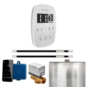 BFXLWHWH - Mr Steam ButlerFlex Max Steam Shower Ctrl Pkg w/TempoFlex Control and Linear Steamhead in White