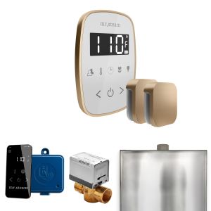 BFXWHBB - Mr Steam ButlerFlex Max Steam Shower Pkg w/TempoFlex Control and Steamhead in White Brushed Bronze