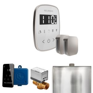 BFXWHBN - Mr Steam ButlerFlex Max Steam Shower Pkg w/TempoFlex Control and Steamhead in White Brushed Nickel