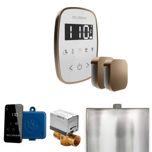 BFXWHNB - Mr Steam ButlerFlex Max Steam Shower Pkg w/TempoFlex Control and Steamhead in White Nouveau Bronze