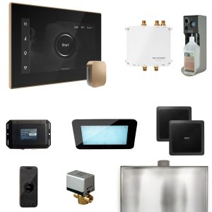 BLS1-BKBB - Mr Steam Bliss Steam Shower Ctrl Pkg w/iSteamX Control and Steamhead in Black Brushed Bronze