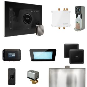 BLS1-BKBL - Mr Steam Bliss Steam Shower Ctrl Pkg w/iSteamX Control and Steamhead in Black Brilliant Black