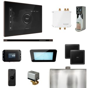 BLS1-BKLOB - Mr Steam Bliss Steam Shower Pkg w/iSteamX Control and Linear Steamhead in Black OilRubBronze