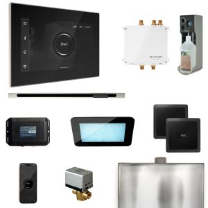 BLS1-BKLPN - Mr Steam Bliss Steam Shower Ctrl Pkg w/iSteamX Control and Linear Steamhead in Black Polished Nickel