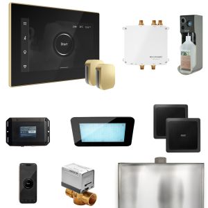 BLS1-BKXSB - Mr Steam Bliss Max Steam Shower Ctrl Pkg w/iSteamX Control and Steamhead in Black Satin Brass