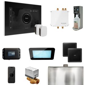 BLS1-BKXWH - Mr Steam Bliss Max Steam Shower Control Package with iSteamX Control and Steamhead in Black White