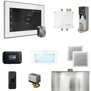 BLS1-WHBL - Mr Steam Bliss Steam Shower Ctrl Pkg w/iSteamX Control and Steamhead in White Brilliant Black