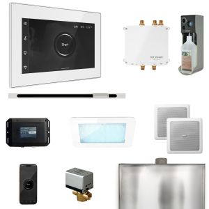 BLS1-WHLWH - Mr Steam Bliss Steam Shower Control Package with iSteamX Control and Linear Steamhead in White