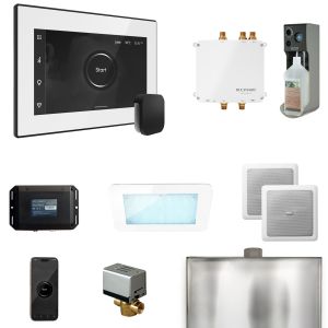 BLS1-WHMB - Mr Steam Bliss Steam Shower Ctrl Pkg w/iSteamX Control and Steamhead in White Matte Black
