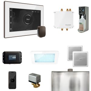 BLS1-WHOB - Mr Steam Bliss Steam Shower Ctrl Pkg w/iSteamX Control and Steamhead in White OilRubBronze