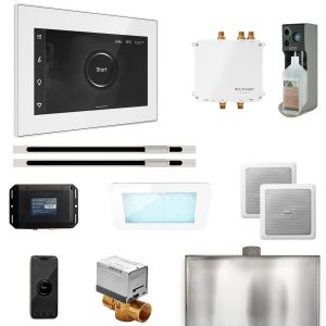 BLS1-WHXLWH - Mr Steam Bliss Max Steam Shower Control Package with iSteamX Control and Linear Steamhead in White