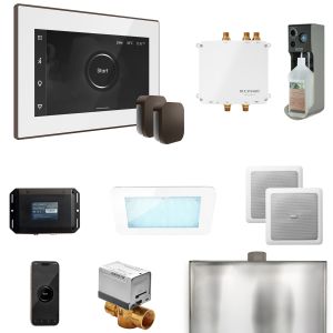 BLS1-WHXOB - Mr Steam Bliss Max Steam Shower Ctrl Pkg w/iSteamX Control and Steamhead in White OilRubBronze
